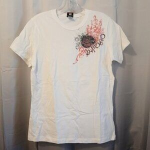 PROTO Paintball T-shirt Tops Juniors XXL White Pink rose Short Sleeve Skate Punk